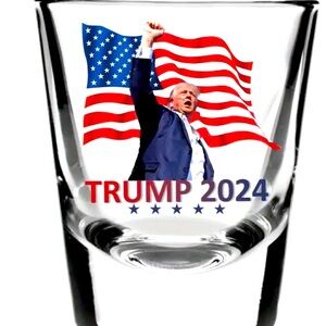 Trump 2024 Shot Glass and A Car\Tree Pendant